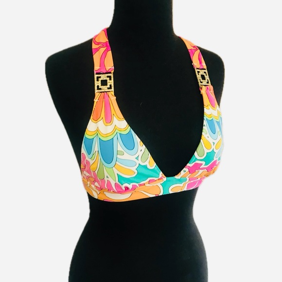 Trina Turk Multi-Color Embellished Bikini Top - Picture 4 of 9